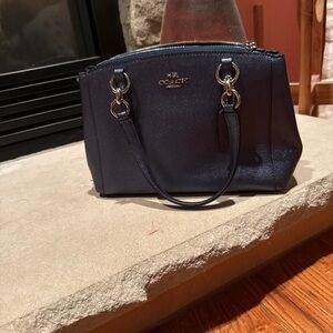 Coach Mini Christie Carryall F23337 – Metallic Navy – NWOT – Missing Strap